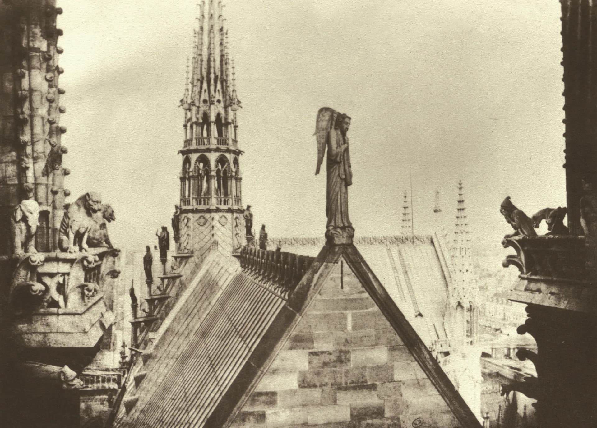 The new spire of Notre Dame de Paris, 1865